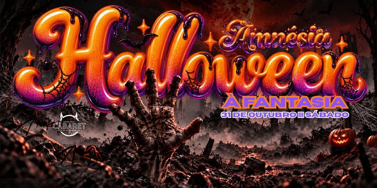 出典の画像 — AMNÉSIA HALLOWEEN // SÁBADO - 31.10 // CABARET POA