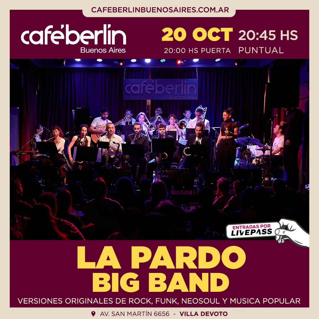 출처 이미지 — La Pardo Big Band en Cafe Berlin