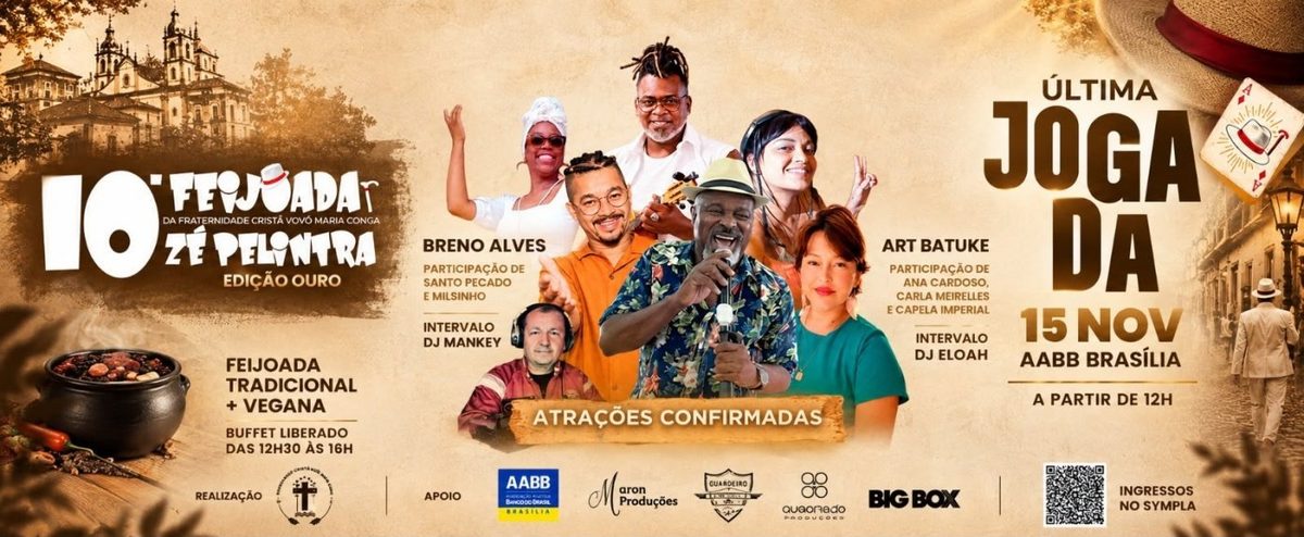 Imagen de la fuente — 10ª Feijoada Beneficente da Fraternidade Cristã Vovó Maria Conga - Edição Ouro Zé Pelintra