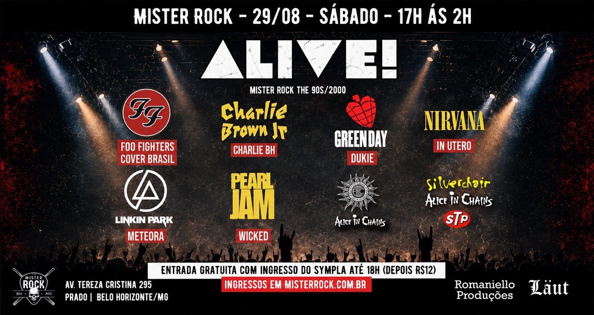 Imagem da fonte — 24/10 - Alive 90s/2000 - Oceania e mais atrações a serem confirmadas.