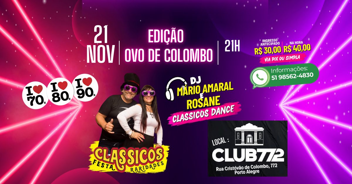 Imagem da fonte — Festa Retrô Clássicos e Raridades no Club 782 Porto Alegre