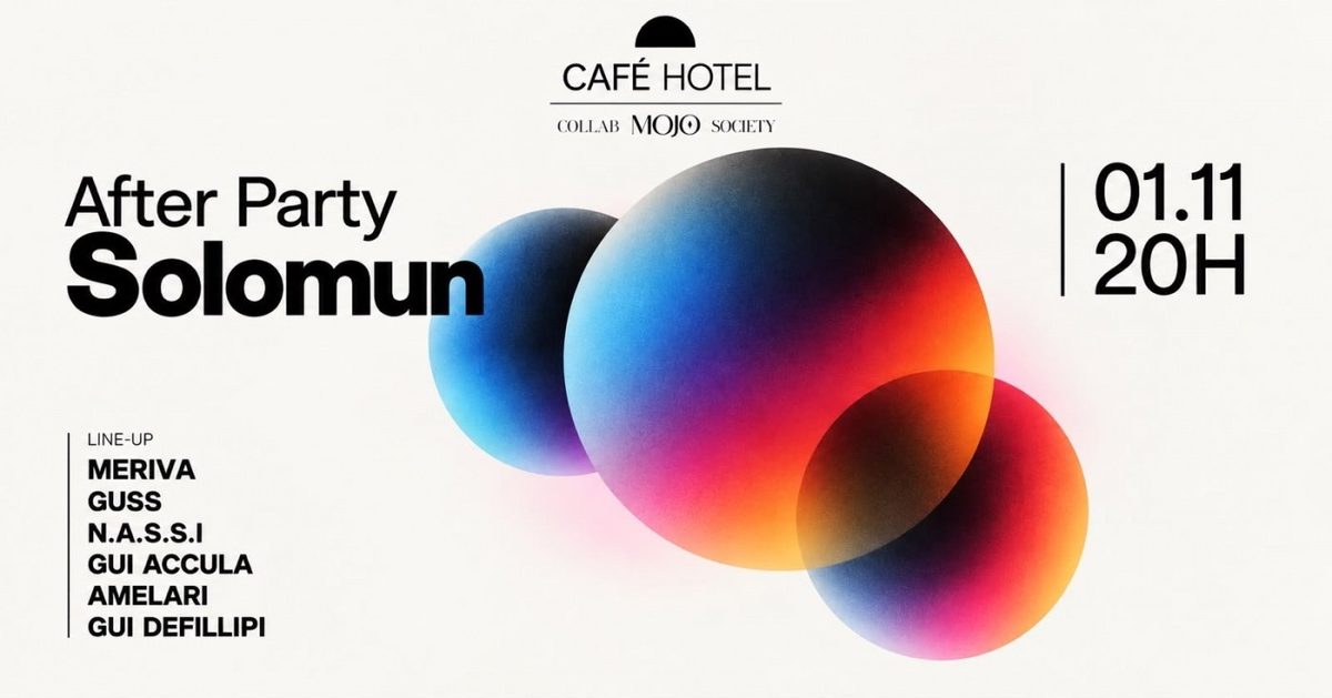 Imagem da fonte — AFTER PARTY SOLOMUN no Café Hotel | 01.11
