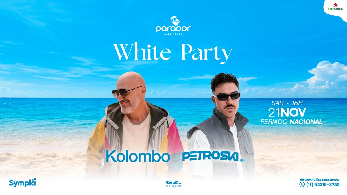 Imagen de la fuente — PARADOR MARESIAS | 21 NOVEMBRO | WHITE PARTY - KOLOMBO - PETROSKI