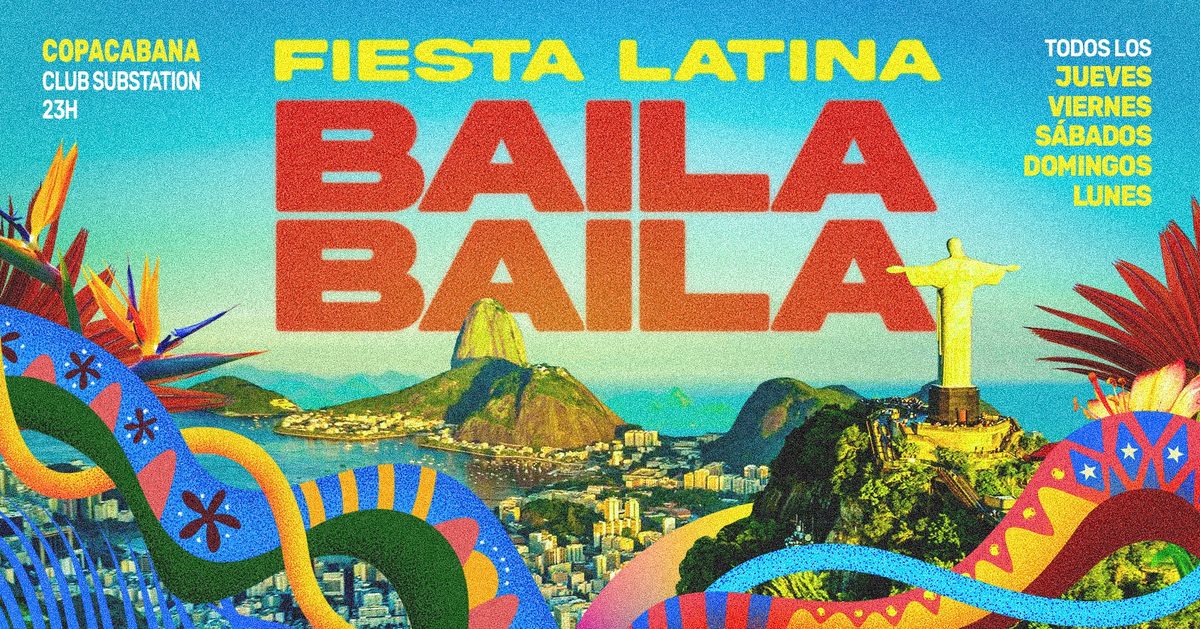 Imagem da fonte — Fiesta Latina Baila Baila |Baile de Reggaeton | Copacabana | 31 octubre
