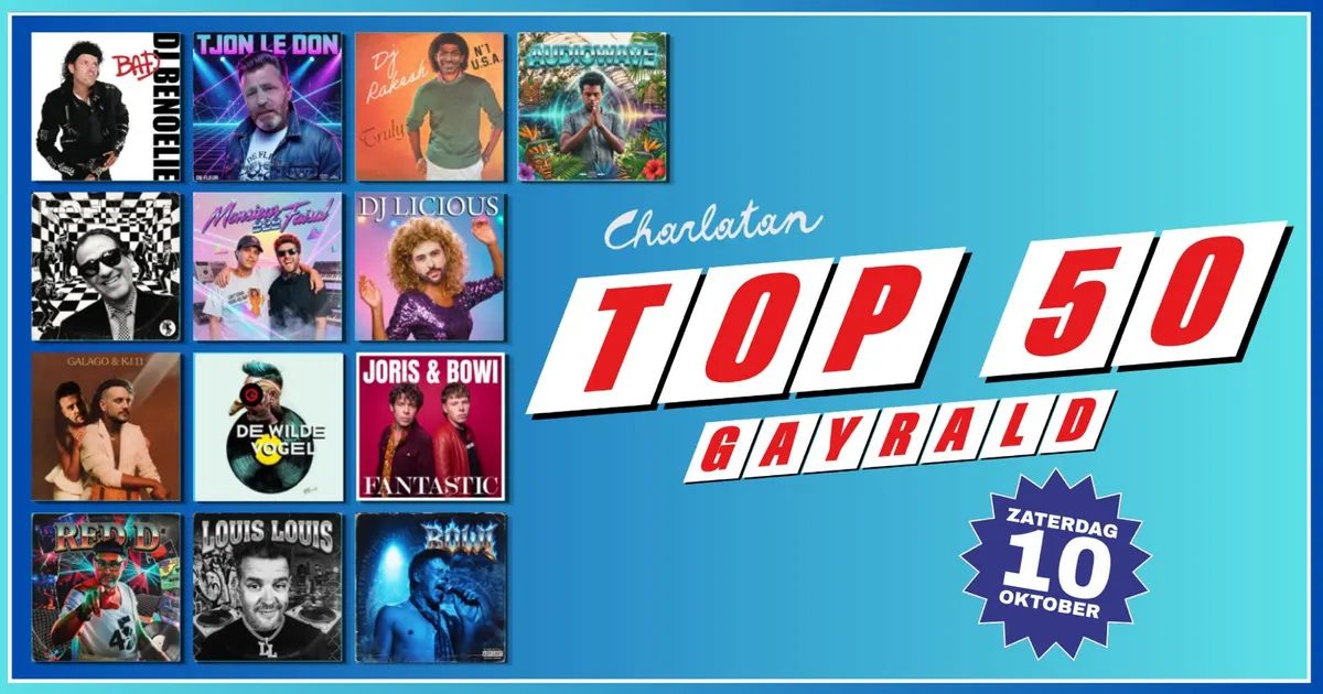 Source image — Gayrald - Top Vijftig — Gayrald/Gerald, uw café baas, wordt 50! Wie had dat gepeinst!