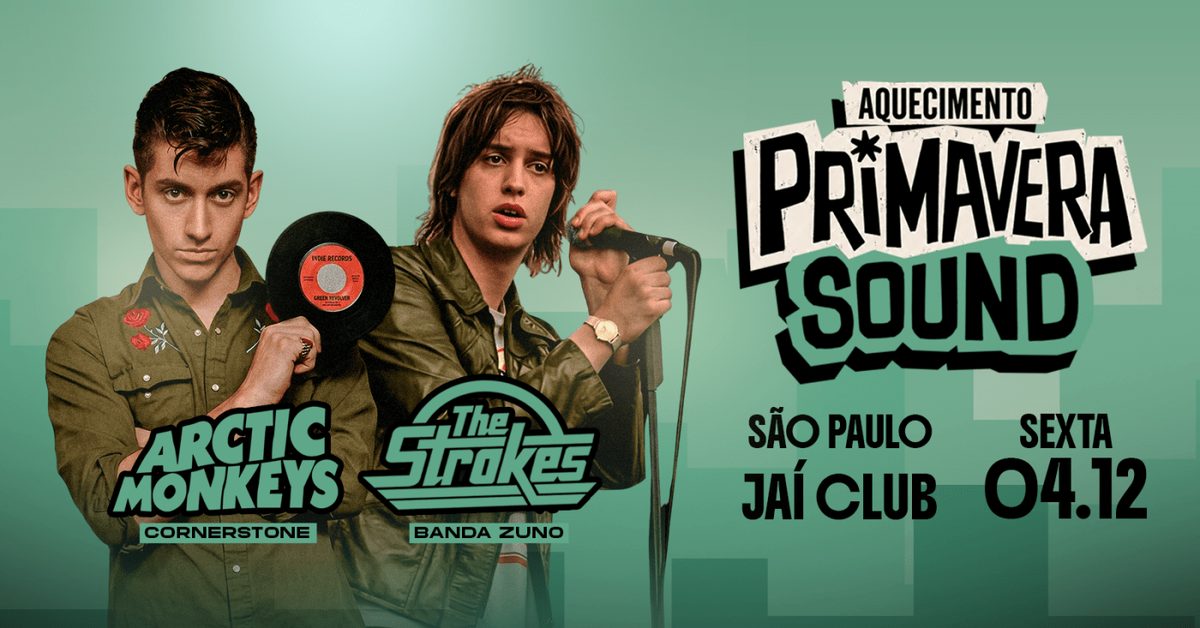 Imagen de la fuente — AQUECIMENTO PRIMAVERA SOUND | The Strokes + Arctic Monkeys Cover @ SÃO PAULO - JAÍ CLUB 04/12