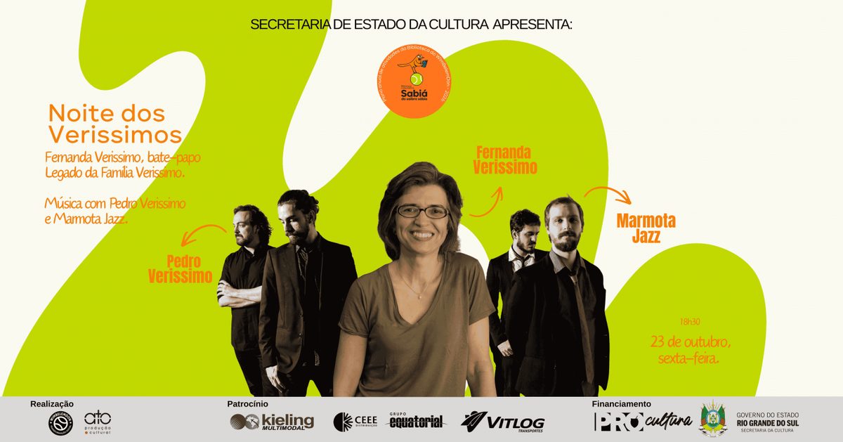 来源图片 — Noite dos Verissimos | Fernanda Verissimo e Marmota Jazz com Pedro Verissimo