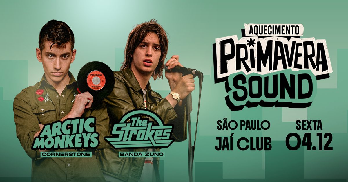Bild der Quelle — AQUECIMENTO PRIMAVERA SOUND | The Strokes + Arctic Monkeys Cover @ SÃO PAULO - JAÍ CLUB 04/12