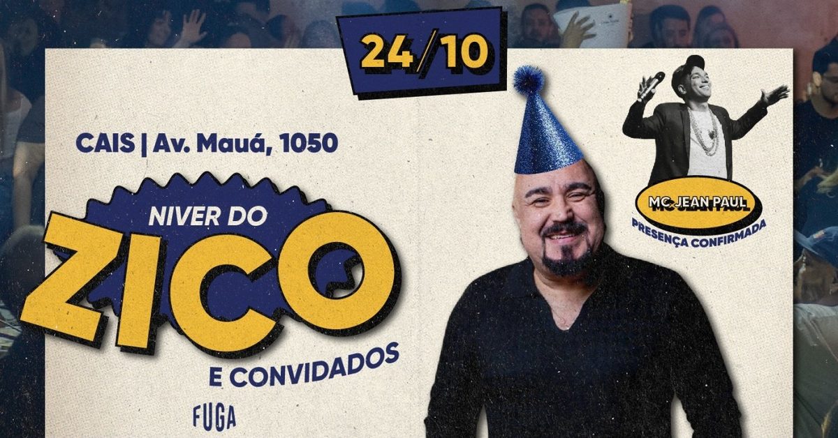 Imagem da fonte — 24.10 | Niver do Zico no Fuga CAIS