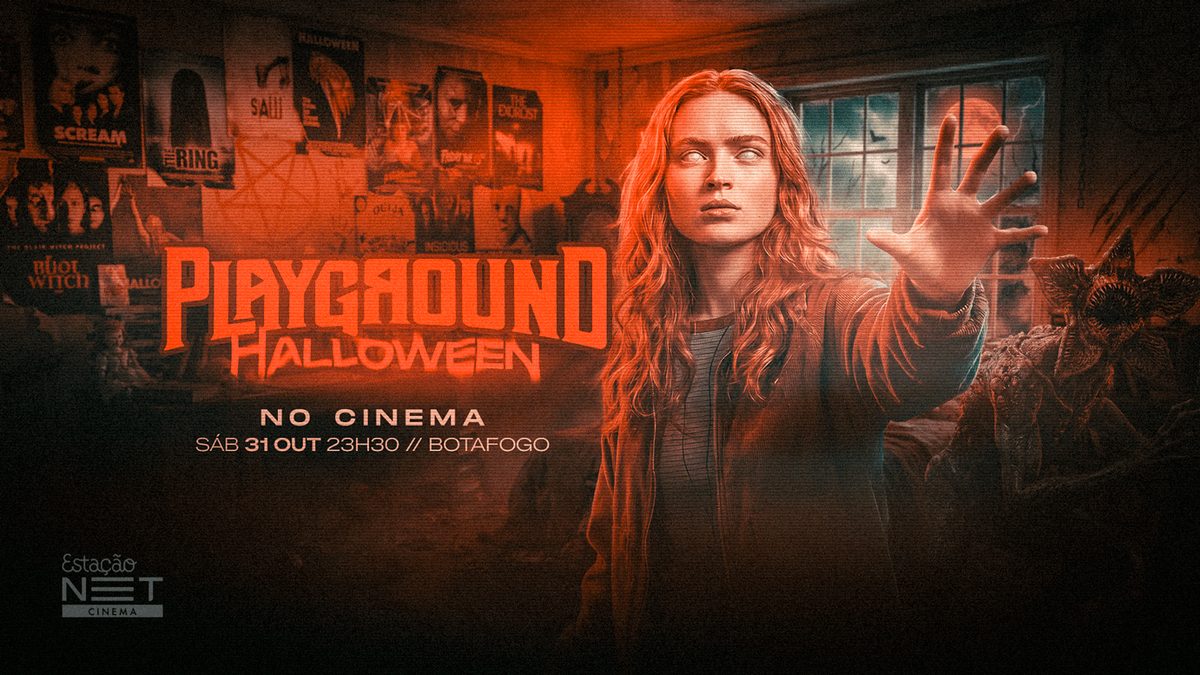 来源图片 — Playground Halloween no Cinema · Full Open Bar · Estação Net Rio, Botafogo.
