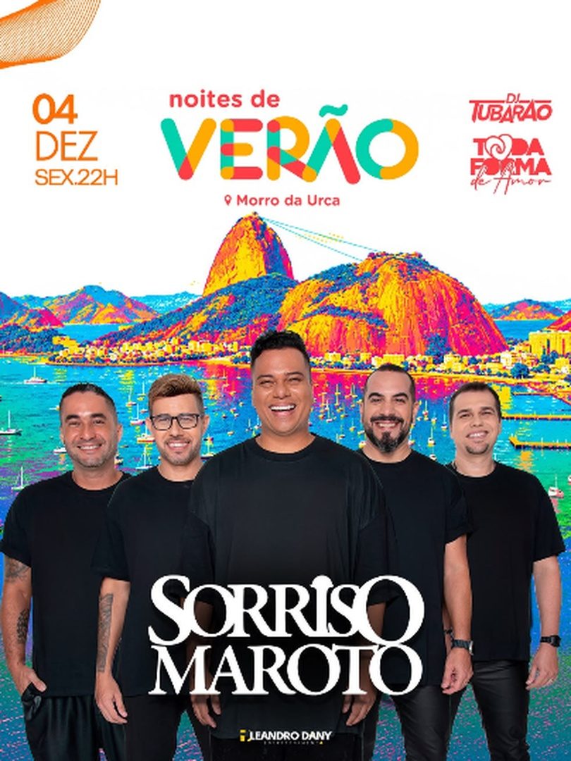 Imagen de la fuente — Sorriso Maroto — Sorriso Eu Gosto no Pagode 2026 — Sorriso Maroto - Noites de Verão Morro da Urca em Rio de Janeiro