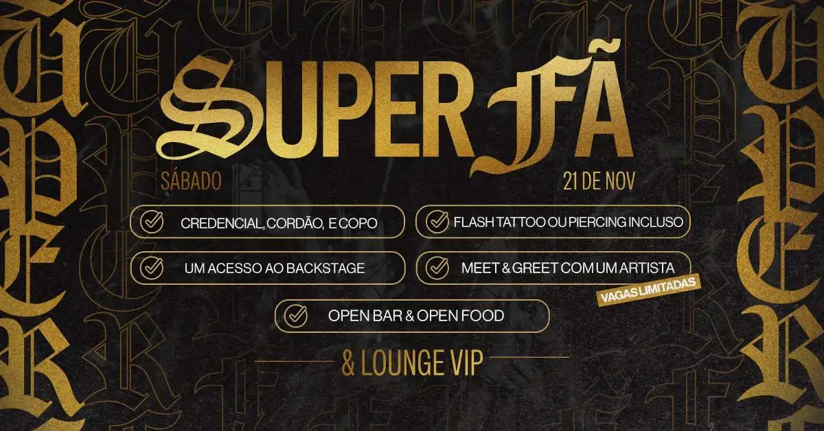 Source image — Tattoo Week São Paulo 2026 Super Fã