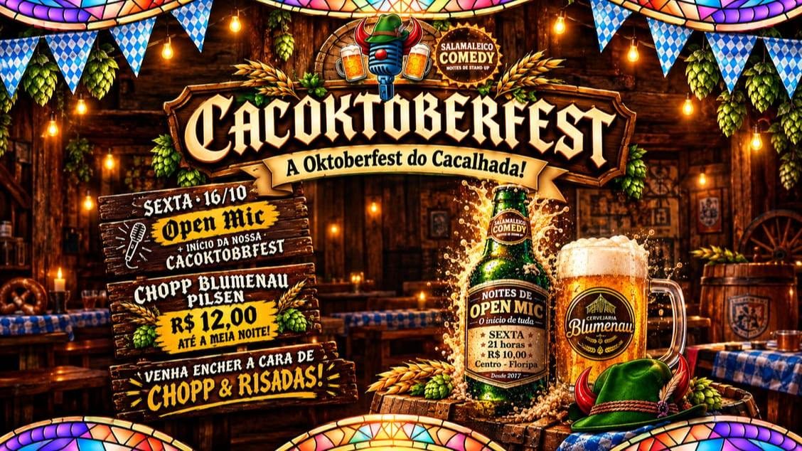 Afbeelding van de bron — SALAMALEICO COMEDY - Noites Open Mic + Cacoctoberfest