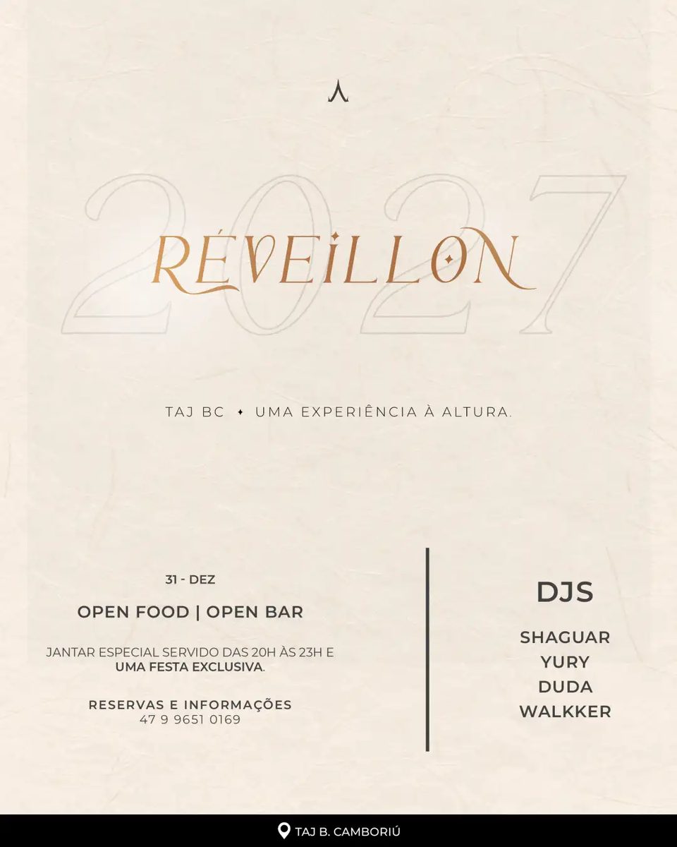 출처 이미지 — Réveillon Taj Bar 2027