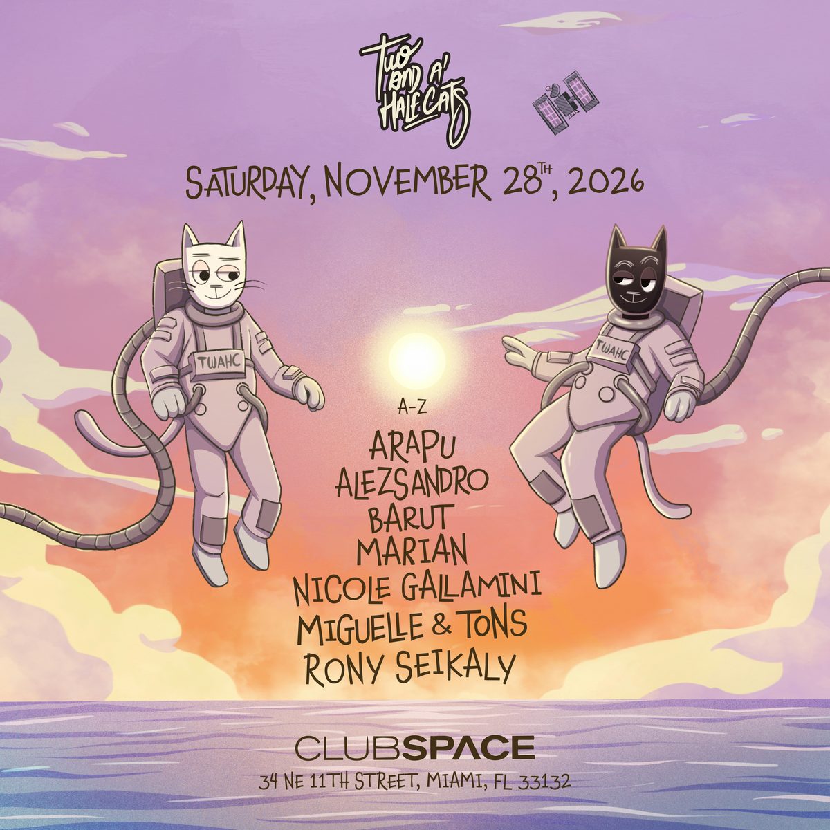 Bild der Quelle — Two & Half Cats at Club Space