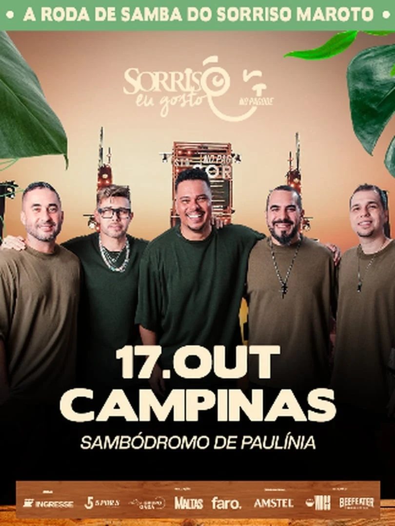 출처 이미지 — Sorriso Eu Gosto no Pagode | Campinas