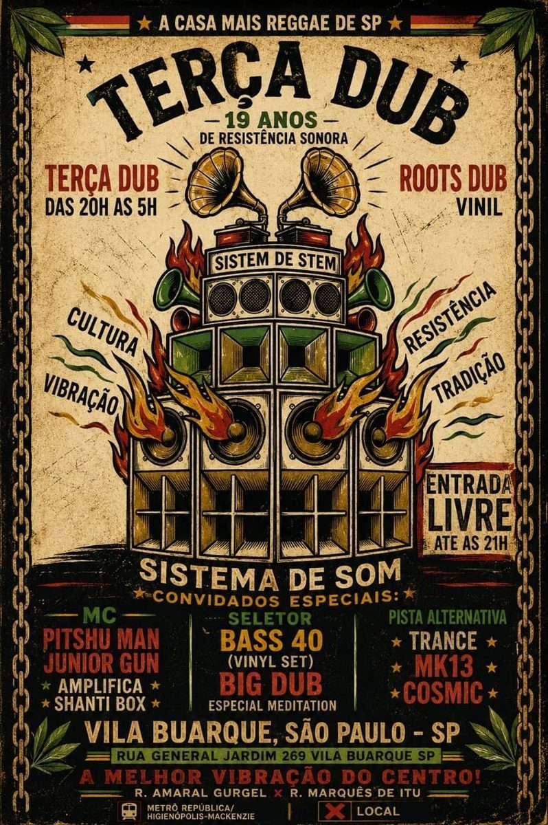 Bild der Quelle — CCPC 20/10 TERÇA DUB - REGGAE ROOTS DUB E PSYTRANCE DA 20H AS 5H