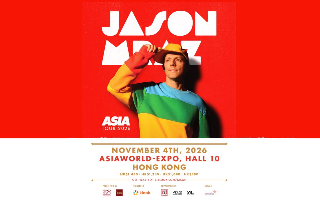 Immagine della fonte — Jason Mraz: Asia Tour 2026 in HONG KONG