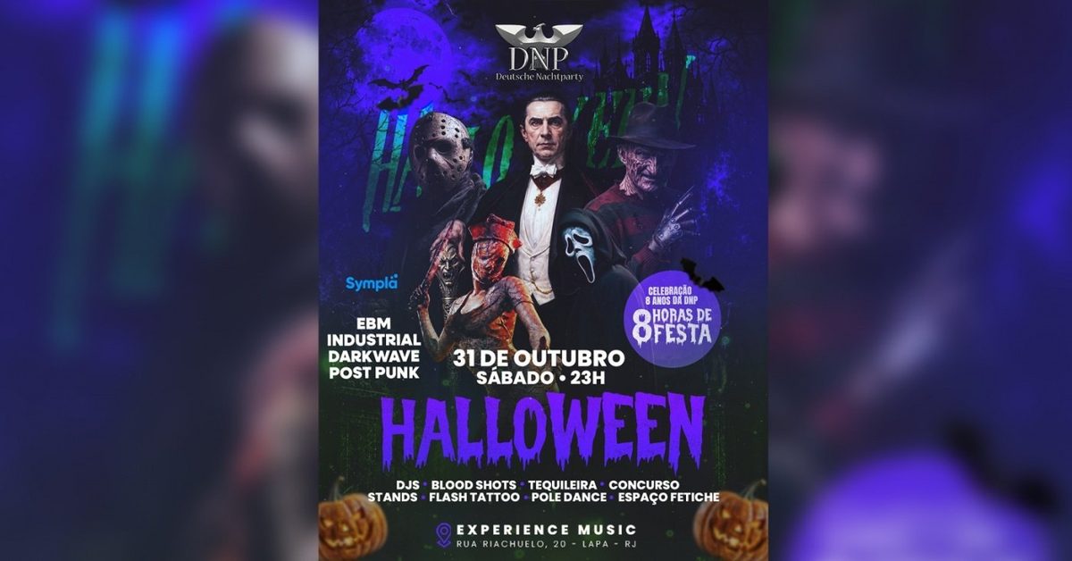 Bild der Quelle — DNP - HALLOWEEN (31 OUTUBRO - SÁBADO) - CELEBRAÇÃO 8 ANOS DA DNP - RIO DE JANEIRO