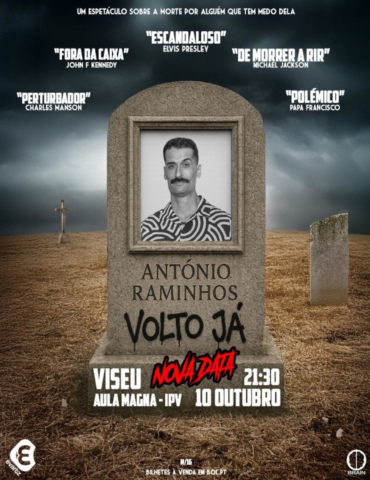 Imagem da fonte — NOVA DATA | VISEU | António Raminhos - Volto Já