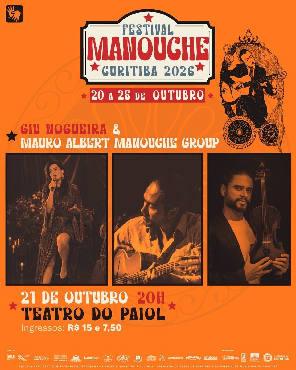 Image de la source — Festival Manouche Curitiba 2026 - Giu Nogueira e Mauro Albert Manouche Group [Tradução em Libras]