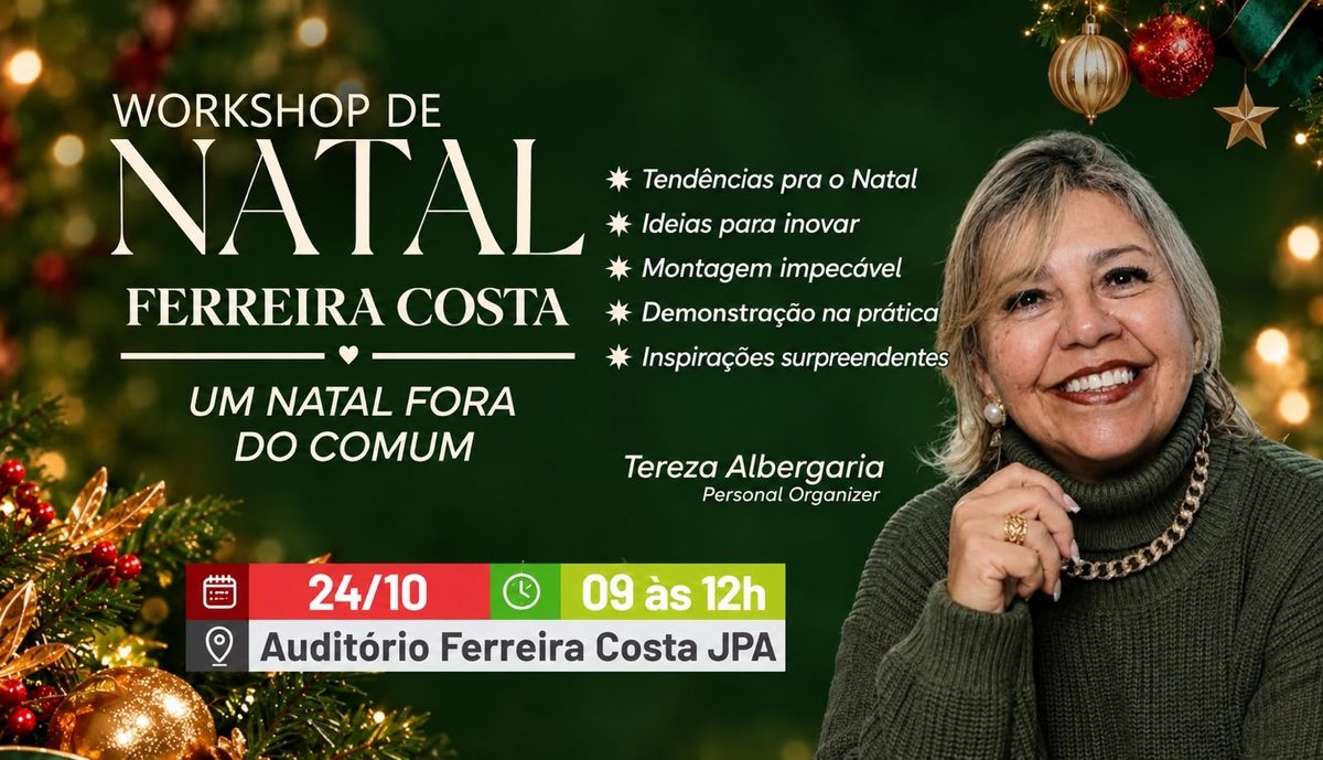 Image de la source — WORKSHOP DE NATAL (um natal fora do comum) COM A PERSONAL ORGANIZER TEREZA ALBERGARIA