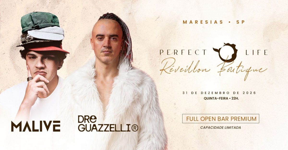 Imagen de la fuente — RÉVEILLON MARESIAS 2027 | PERFECT LIFE BOUTIQUE | OPEN BAR PREMIUM