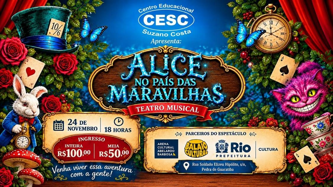 Imagem da fonte — Alice no País das Maravilhas: O Despertar da União – O Musical