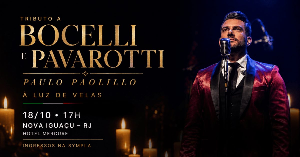 出典の画像 — Tributo a Bocelli e Pavarotti, por Paulo Paolillo - Nova Iguaçu, RJ [18/10]