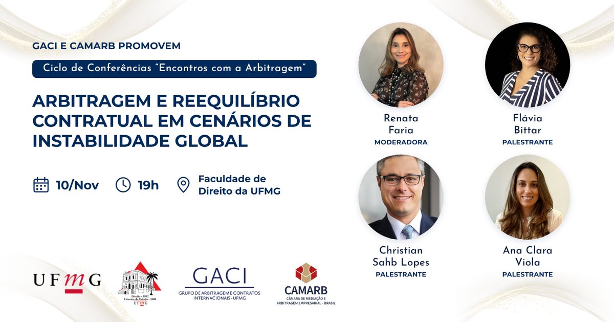 Imagem da fonte — Encontros com a Arbitragem: Arbitragem e Reequilíbrio Contratual em Cenários de Instabilidade Global