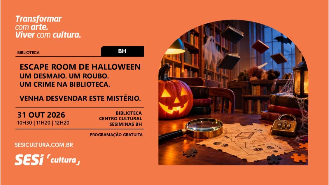 출처 이미지 — Escape Room de Halloween da Biblioteca SESIMINAS