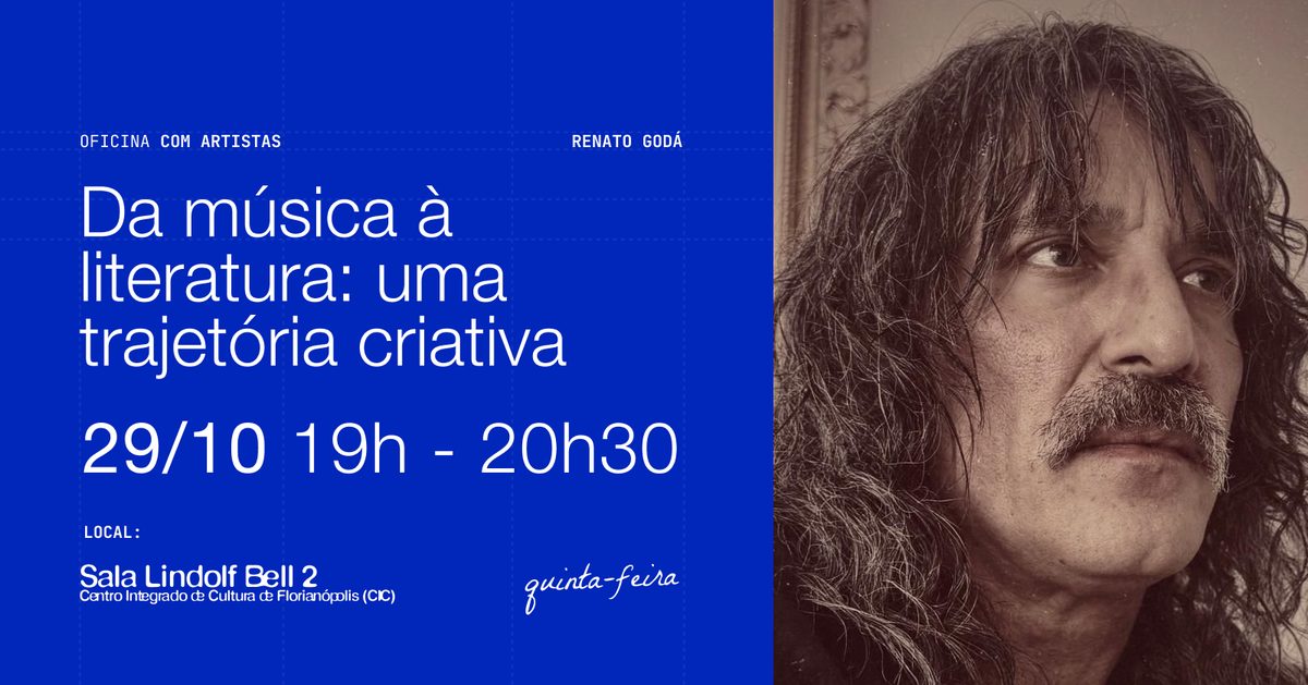 Image de la source — Papo de dislexia: Da música à literatura: uma trajetória criativa com Renato Godá