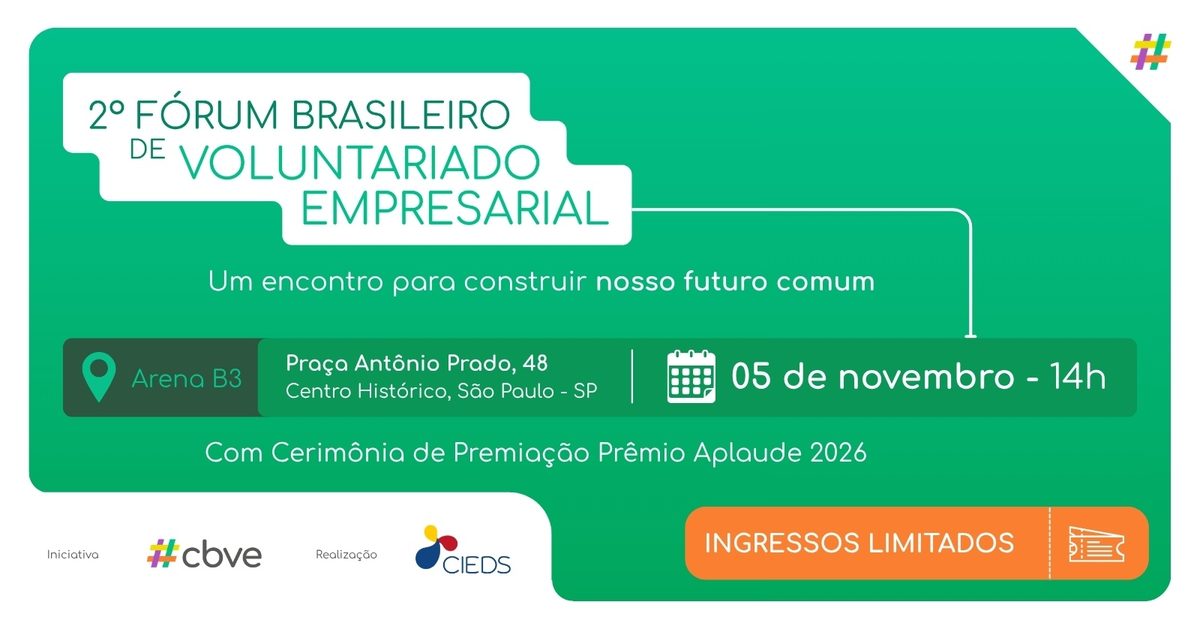 Afbeelding van de bron — 2º Fórum Brasileiro de Voluntariado Empresarial