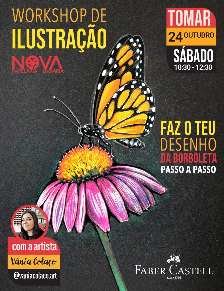 Imagem da fonte — TOMAR: WORKSHOP DESENHO FABER-CASTELL COM A ARTISTA VÂNIA COLAÇO
