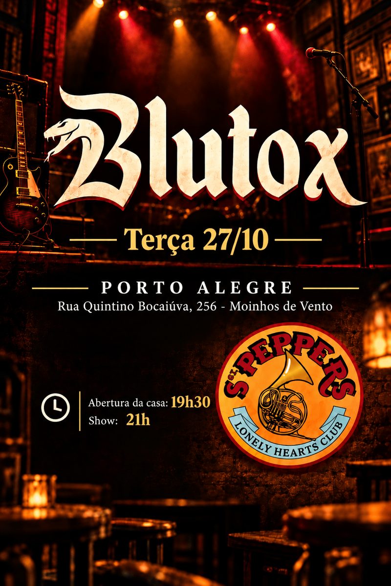 Imagem da fonte — Blutox no Sgt Peppers