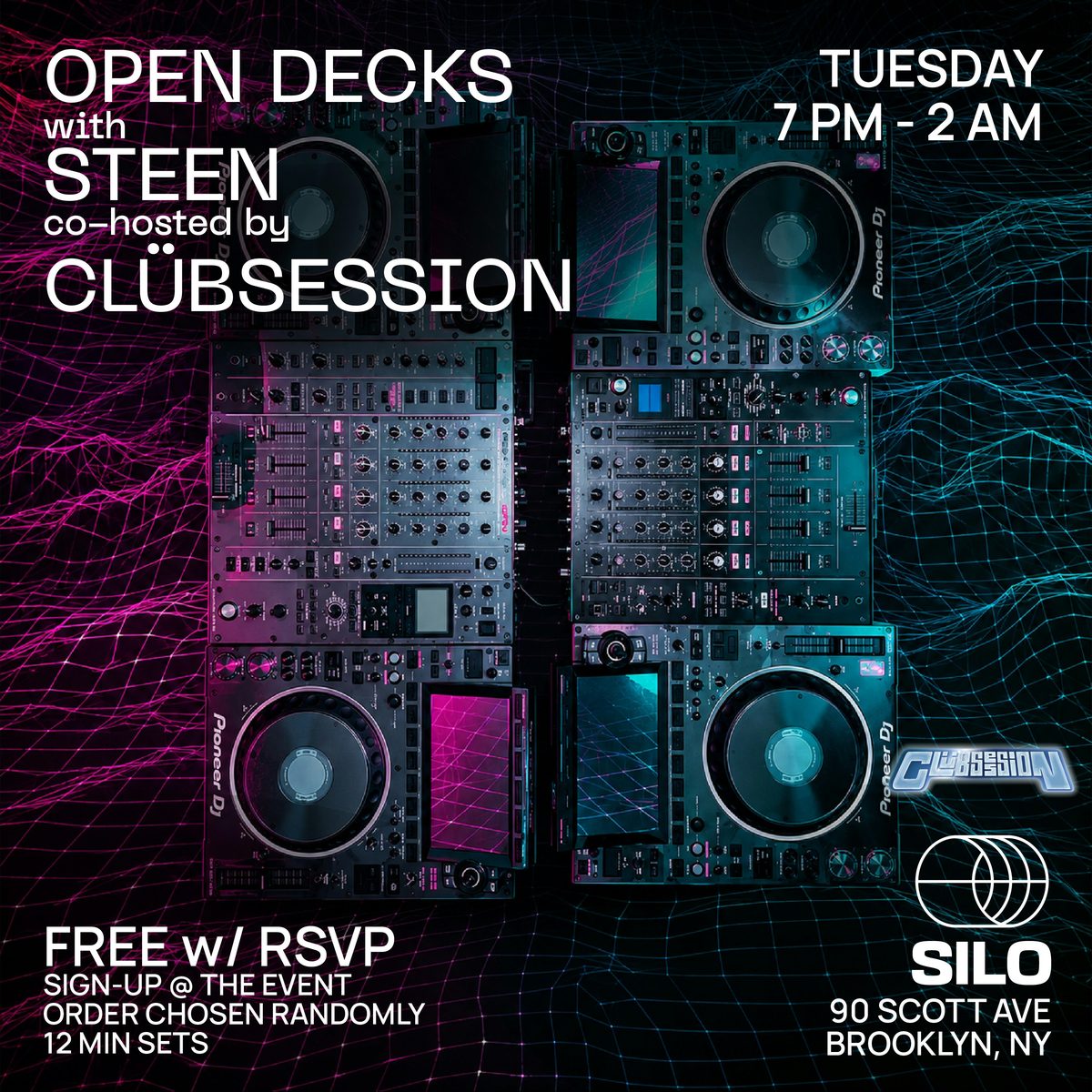Imagem da fonte — Open Decks w/ Steen & Clübsession