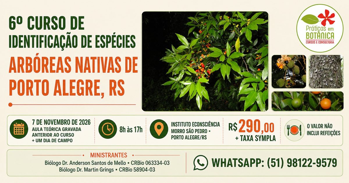 출처 이미지 — 6° Curso de Identificação de Espécies Arbóreas Nativas de Porto Alegre, RS.