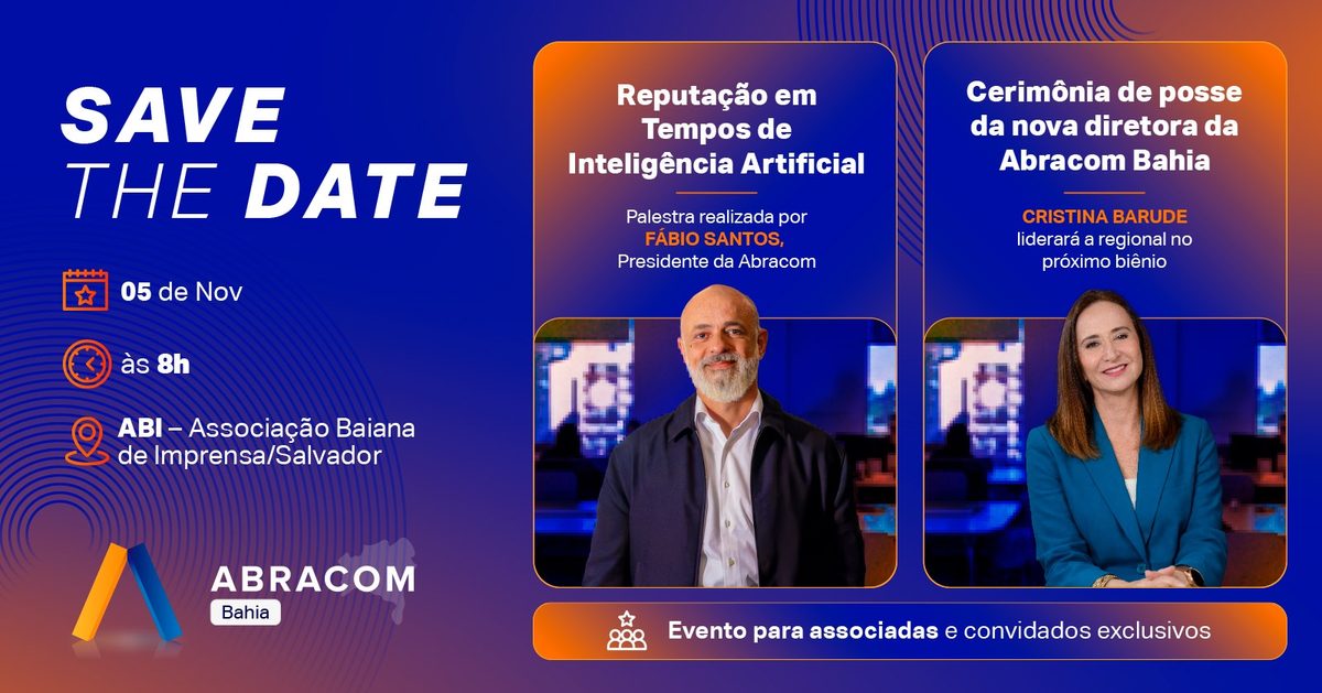Bild der Quelle — Palestra Reputação em Tempos de Inteligência Artificial e posse da nova diretoria da Abracom Bahia