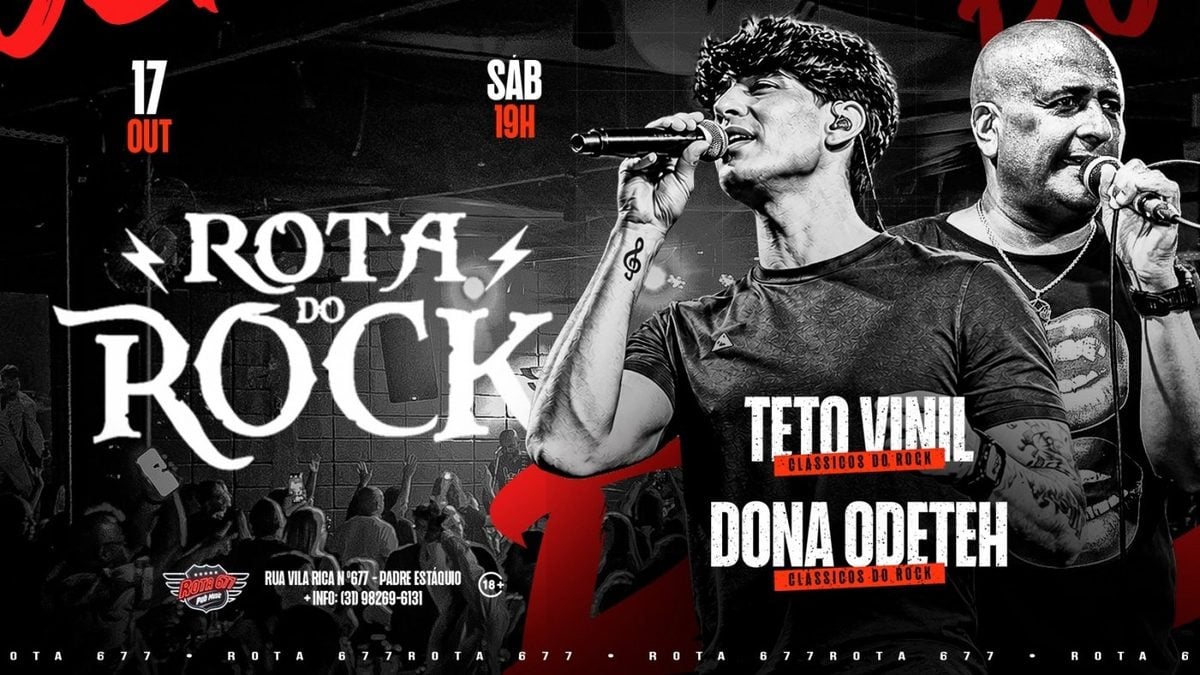 Imagem da fonte — ROTA DO ROCK | TETO VINIL & DONA ODETEH | 17/10 |ROTA 677 |19H