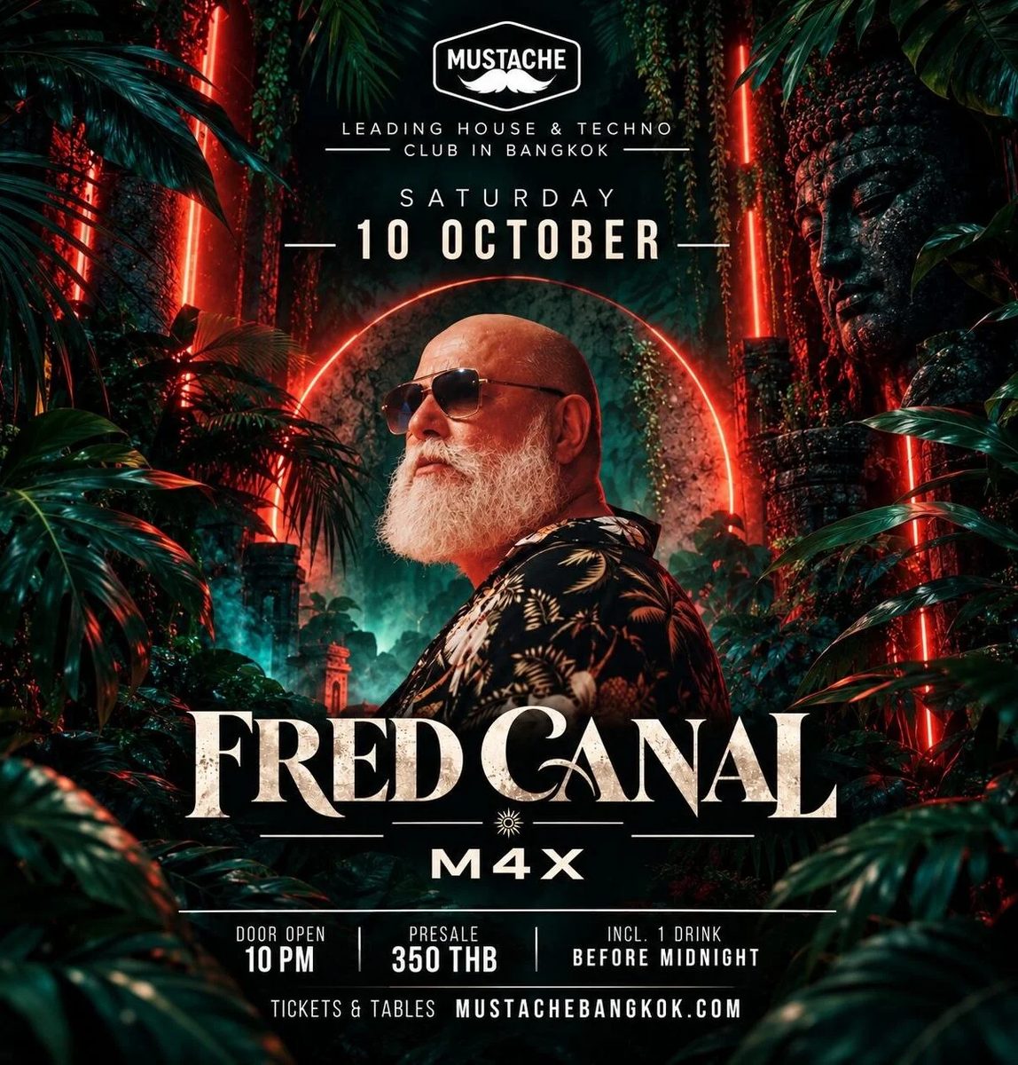 Source image — Fred Canal supported by M4X | Saturday 10 October 2026