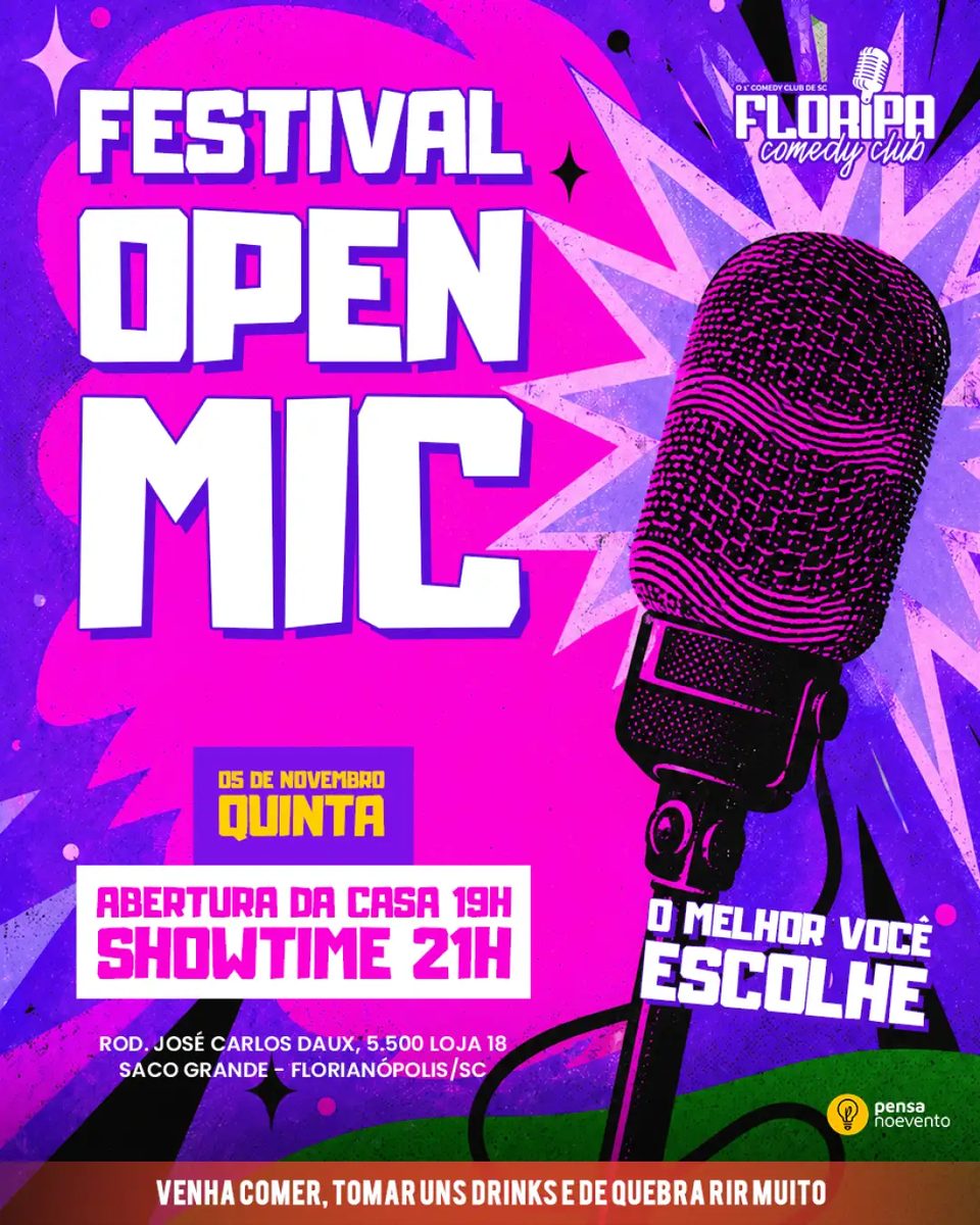 Bild der Quelle — FESTIVAL OPEN MIC - O MELHOR VOCÊ ESCOLHE - 21h
