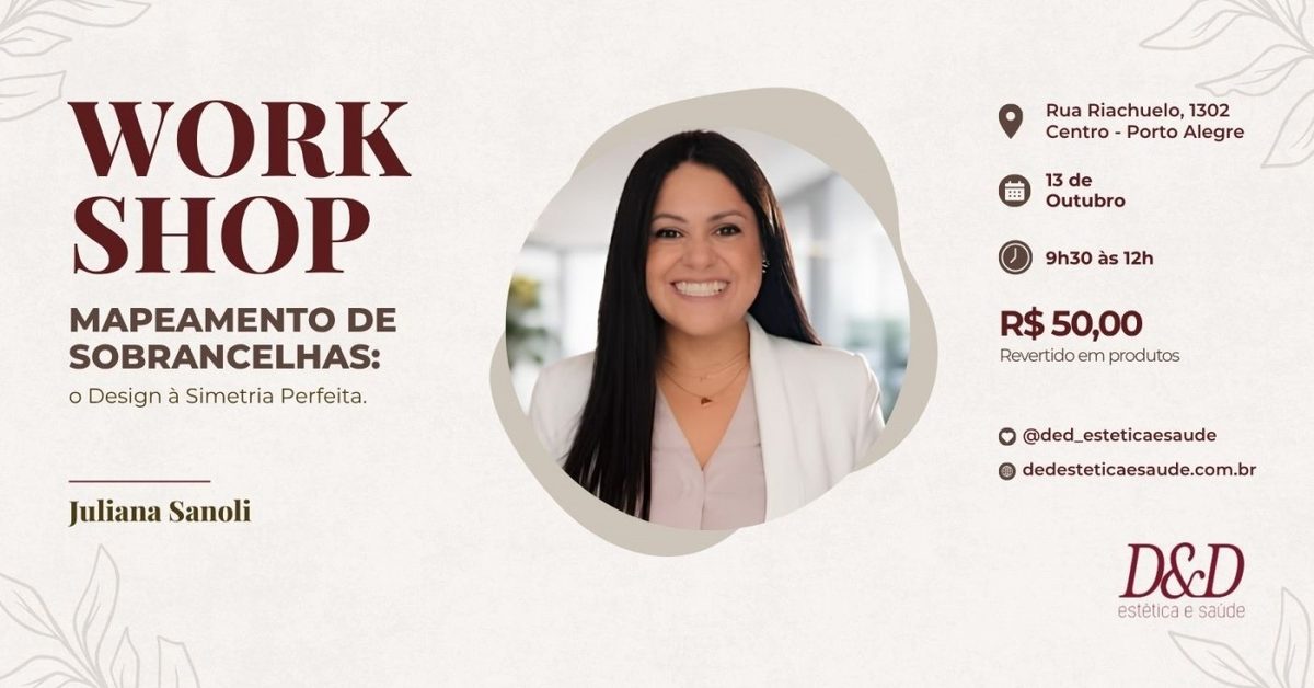 Imagem da fonte — Workshop - Mapeamento de Sobrancelhas: O Design à Simetria Perfeita