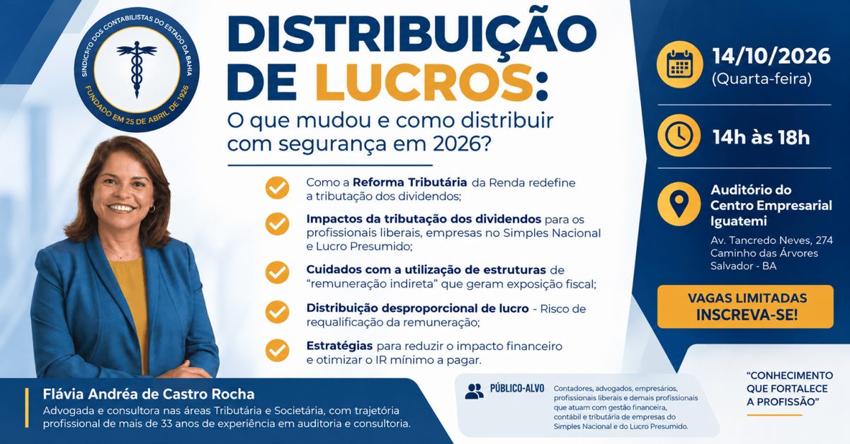 Afbeelding van de bron — DISTRIBUIÇÃO DE LUCROS: O que mudou e como distribuir com segurança em 2026?