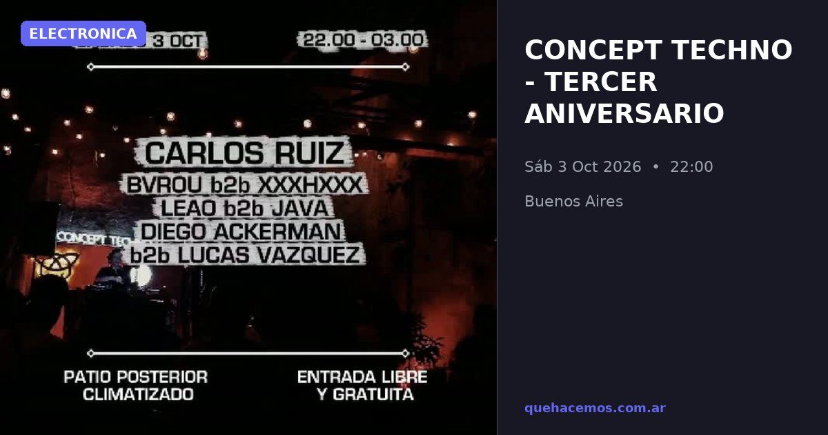 Imagen de la fuente — Concept Techno - Tercer Aniversario