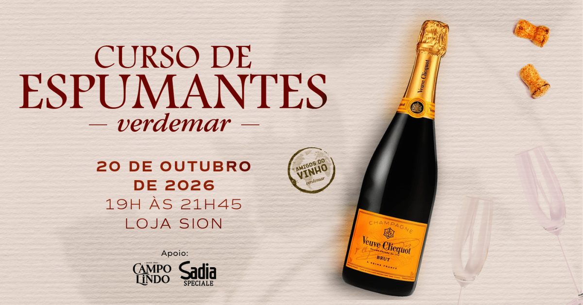 출처 이미지 — Curso de Vinhos - Espumantes 20/10/2026 (Sion)