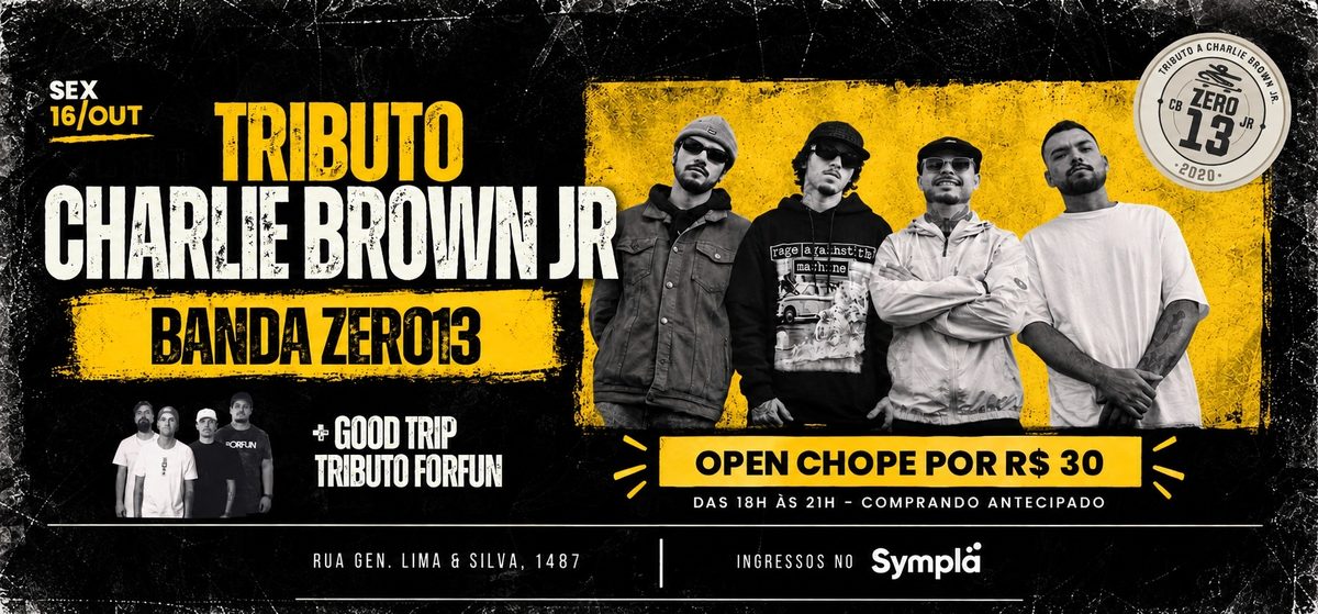 Imagem da fonte — Tributo CBJR no Céu // 16 de Outubro // Banda Zero 13 + Banda Good Trip