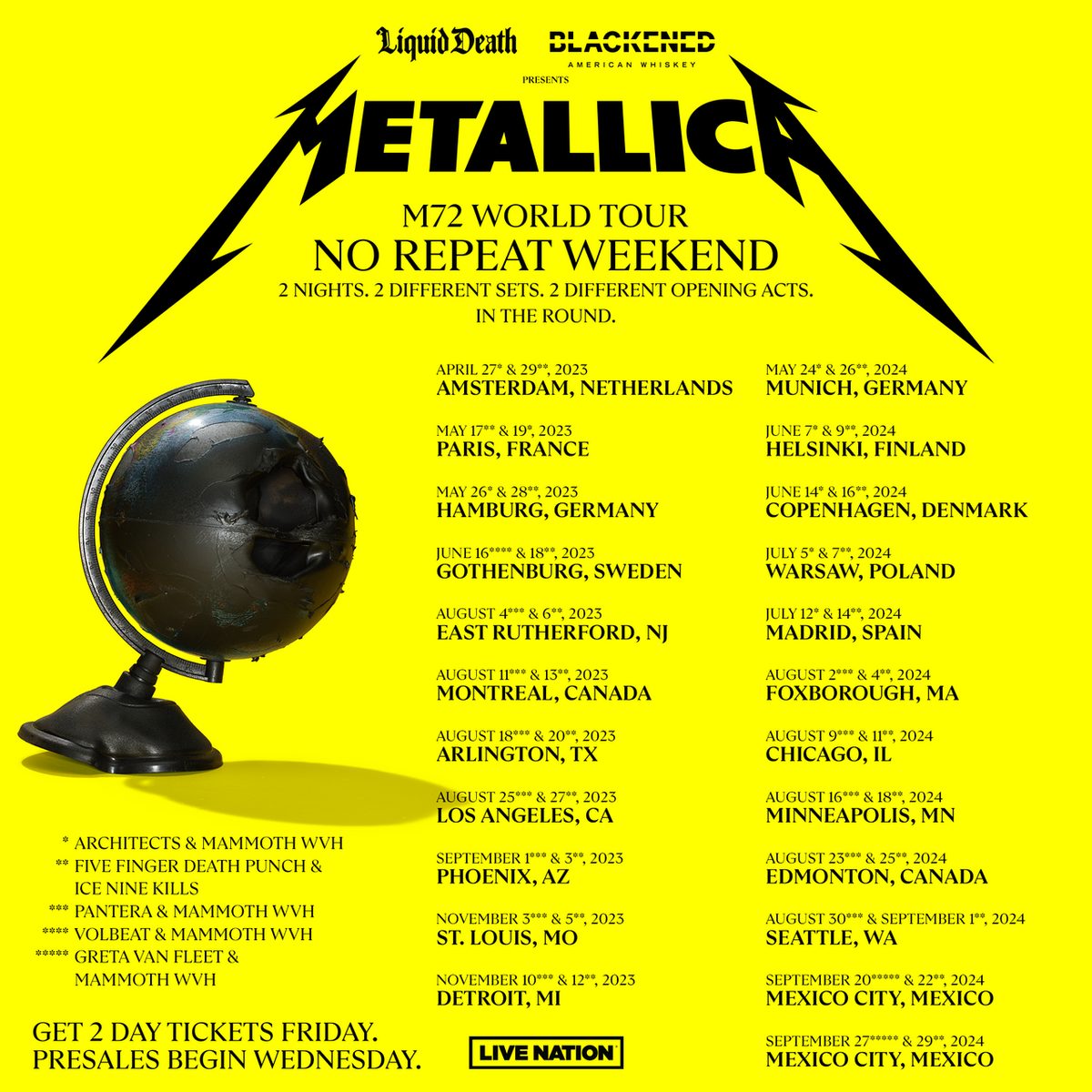 Bild der Quelle — Metallica — M72 World Tour