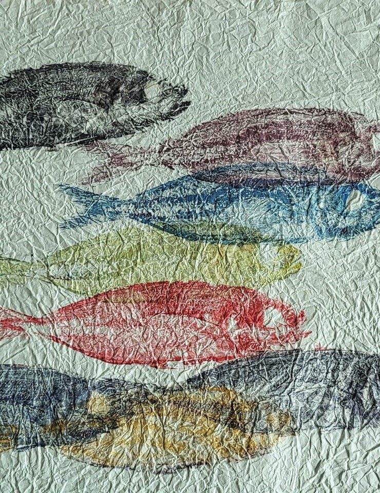 Imagem da fonte — GYOTAKU – PEIXINHOS DA HORTA E DO MAR| oficina de pintura
