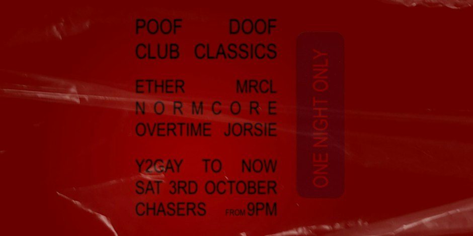Source image — POOF DOOF CLUB CLASSICS - Sat 3rd October
