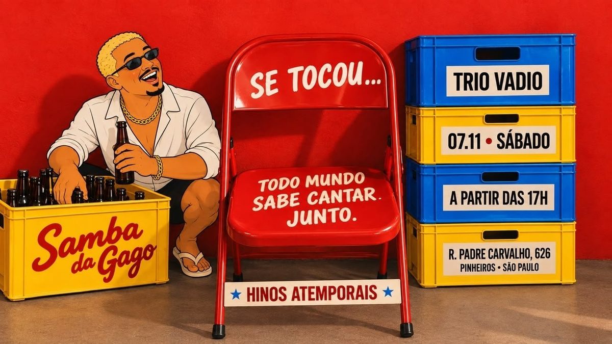 Imagen de la fuente — Samba da Gago com Trio Vadio | Especial Hinos Atemporais | 07/11 no Groove Bar